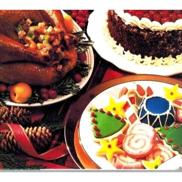 Treasury Of Christmas Recipes Paperback Cookbook Holiday Meals Cakes Desserts & - Picture 4 of 7